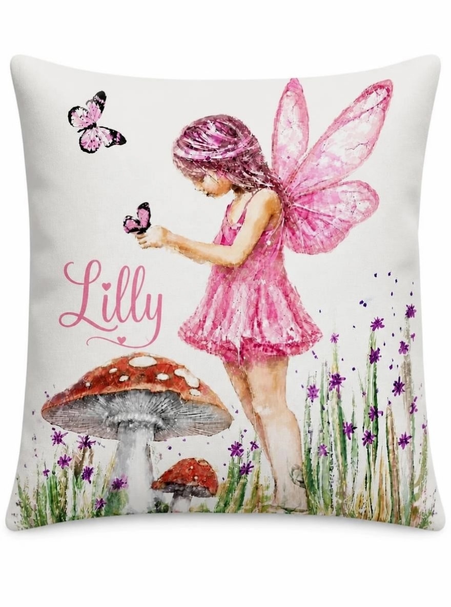 Flower Fairy Cushion cover Lilly Pink