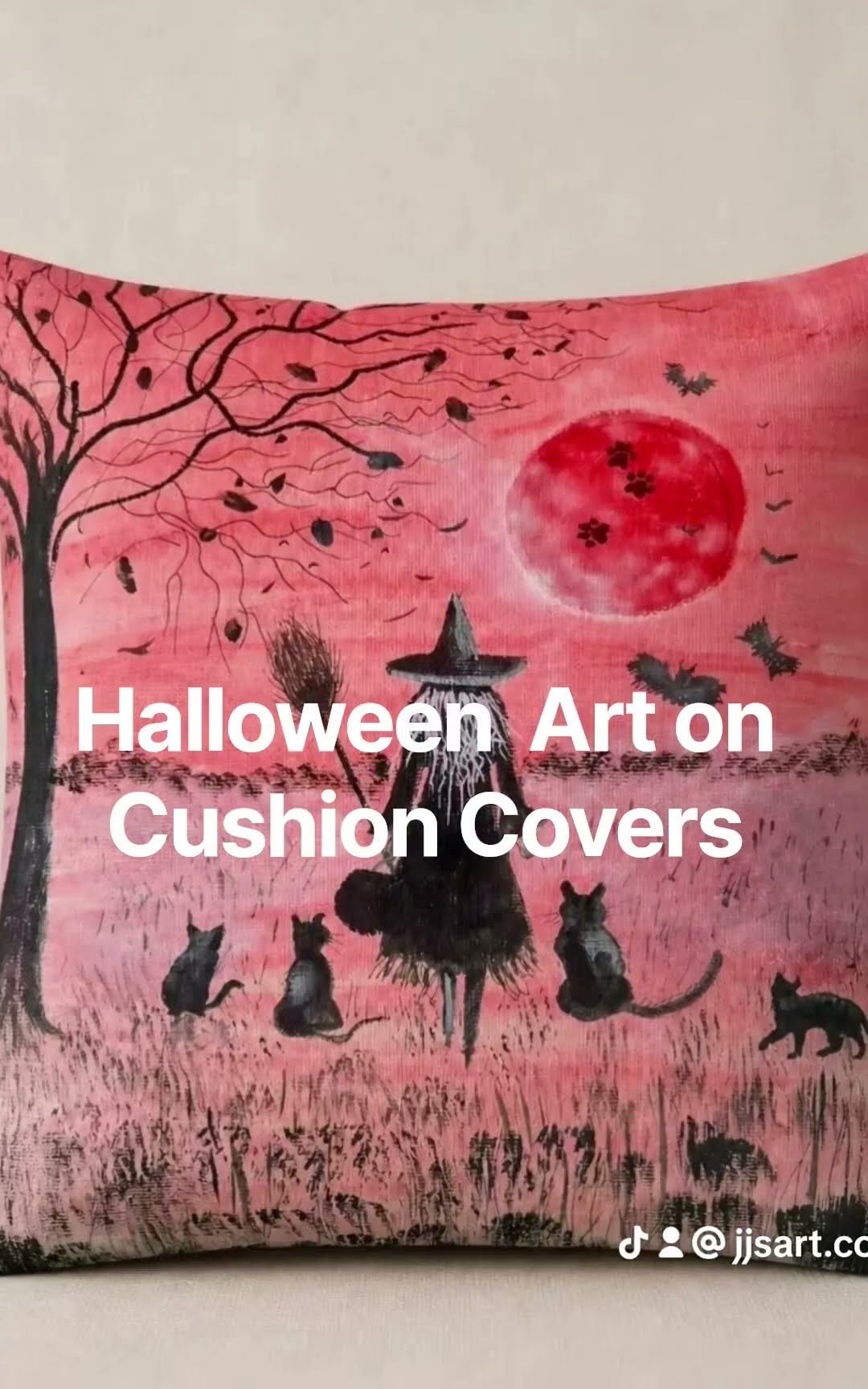 ✨ TITLE: Transform Your Sofa — One Art Cushion cover At A Time 🖤 🪑 Neutral sofa + my original